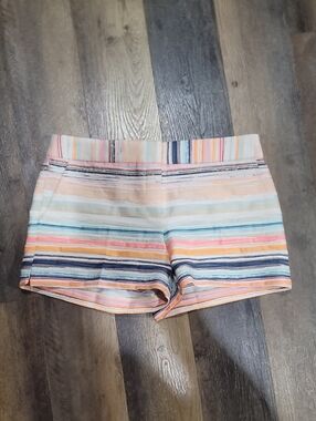 Trina Turk Multicolor Striped High-Waist Shorts